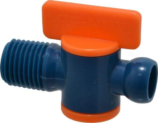 Loc-Line - 2 Piece, 1/4" ID Coolant Hose NPT Valve - Male to Female Connection, Acetal Copolymer Body, 1/4 NPT, Use with Loc-Line Modular Hose Systems - Apex Tool & Supply