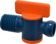 Loc-Line - 2 Piece, 1/4" ID Coolant Hose NPT Valve - Male to Female Connection, Acetal Copolymer Body, 1/4 NPT, Use with Loc-Line Modular Hose Systems - Apex Tool & Supply