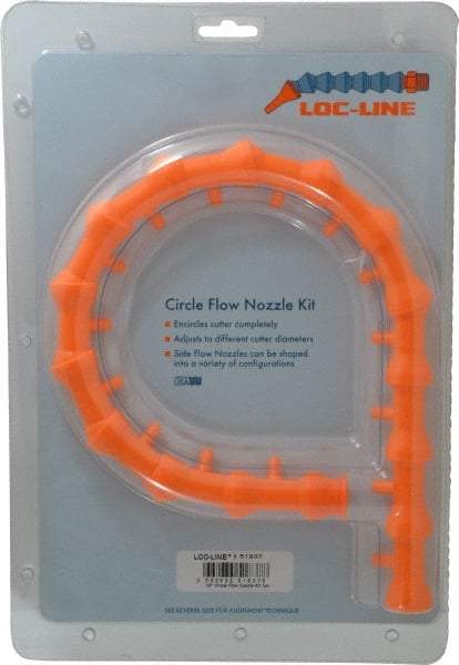 Loc-Line - 1/2" Hose Inside Diam x 1/2" Nozzle Diam, Coolant Hose Nozzle Kit - For Use with Loc-Line Modular Hose System, 16 Pieces - Apex Tool & Supply