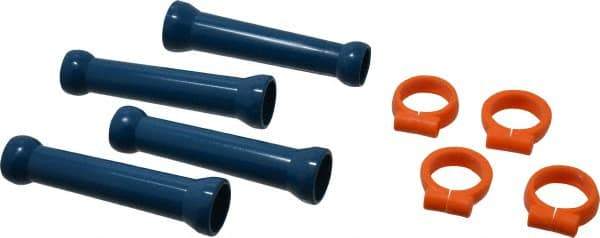 Loc-Line - 1/2" Hose Inside Diam, Coolant Hose Extension Element Kit - Includes (4) 1/2" Element Clamp, (4) 1/2" Extension Element, for Use with Loc-Line Modular Hose System, 8 Pieces - Apex Tool & Supply