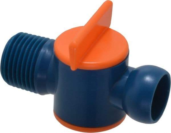 Loc-Line - 2 Piece, 1/2" ID Coolant Hose NPT Valve - Male to Female Connection, Acetal Copolymer Body, 1/2 NPT, Use with Loc-Line Modular Hose Systems - Apex Tool & Supply