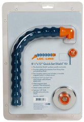 Loc-Line - Polycarbonate Flat Base & Shield - 8-1/2" Wide x 12" Long x 1/8" Thick, 14" Arm Reach, Magnetic/Bracket Base, For General Purpose Use - Apex Tool & Supply