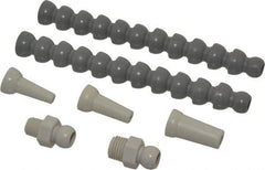 Cedarberg - 6 Piece, 13" Hose Length, 1/16, 1/4 & 1/8" Nozzle Diam, 1/4" Hose ID, Coolant Hose Kit - 1/8 & 1/4" NPT For Snap-Loc Modular Hose Systems - Apex Tool & Supply