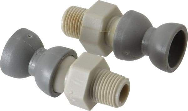 Cedarberg - 2 Piece, 1/4" Hose ID, Female to Male Coolant Hose Pipe Thread Connector - 1/8" NPT, For Snap-Loc Modular Hose Systems - Apex Tool & Supply