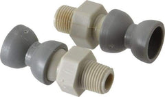 Cedarberg - 2 Piece, 1/4" Hose ID, Female to Male Coolant Hose Pipe Thread Connector - 1/8" NPT, For Snap-Loc Modular Hose Systems - Apex Tool & Supply