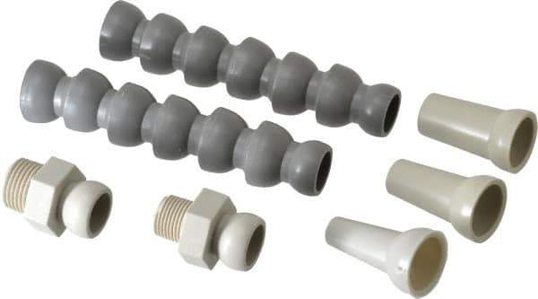 Cedarberg - 6 Piece, 13" Hose Length, 1/2, 1/4 & 3/8" Nozzle Diam, 1/2" Hose ID, Coolant Hose Kit - 3/8 & 1/2" NPT For Snap-Loc Modular Hose Systems - Apex Tool & Supply