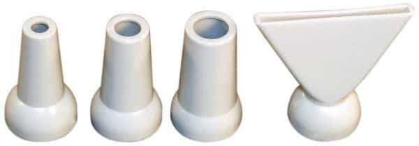 Cedarberg - 1/2" Hose Inside Diam x 1/16, 1/8, 2" (Flare), 1/4" (Round) Nozzle Diam, Coolant Hose Nozzle Kit - For Use with Snap-Loc Modular Hose System, 4 Pieces - Apex Tool & Supply