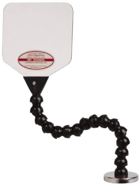 Cedarberg - Polycarbonate Flat Base & Shield - 6" Wide x 6" Long x 1/8" Thick, 12" Arm Reach, Magnetic Base, For General Purpose Use - Apex Tool & Supply