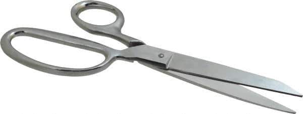 Heritage Cutlery - 3-1/2" LOC, 8-1/2" OAL Chrome Plated Standard Shears - Right Hand, Metal Straight Handle, For General Purpose Use - Apex Tool & Supply