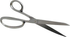 Heritage Cutlery - 4-1/4" LOC, 9-1/2" OAL Stainless Steel Standard Shears - Right Hand, Metal Straight Handle, For General Purpose Use - Apex Tool & Supply