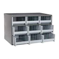 Akro-Mils - 9 Drawer, Small Parts Modular Steel Frame Storage Cabinet - 11" Deep x 17" Wide x 11" High - Apex Tool & Supply