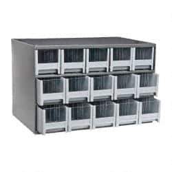 Akro-Mils - 15 Drawer, Small Parts Modular Steel Frame Storage Cabinet - 11" Deep x 17" Wide x 11" High - Apex Tool & Supply