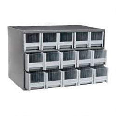 Akro-Mils - 15 Drawer, Small Parts Modular Steel Frame Storage Cabinet - 11" Deep x 17" Wide x 11" High - Apex Tool & Supply