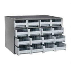 Akro-Mils - 16 Drawer, Small Parts Modular Steel Frame Storage Cabinet - 11" Deep x 17" Wide x 11" High - Apex Tool & Supply