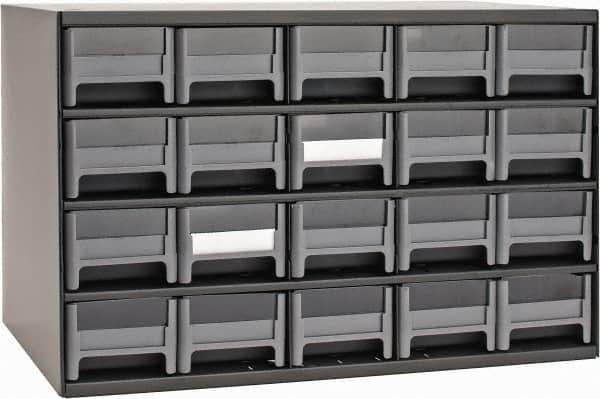 Akro-Mils - 20 Drawer, Small Parts Modular Steel Frame Storage Cabinet - 11" Deep x 17" Wide x 11" High - Apex Tool & Supply