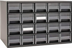 Akro-Mils - 20 Drawer, Small Parts Modular Steel Frame Storage Cabinet - 11" Deep x 17" Wide x 11" High - Apex Tool & Supply