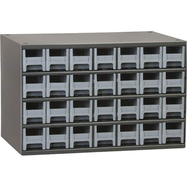 Akro-Mils - 28 Drawer, Small Parts Modular Steel Frame Storage Cabinet - 11" Deep x 17" Wide x 11" High - Apex Tool & Supply