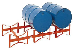 Made in USA - 2,400 Lb Load Capacity, 55 Gal Drum Storage Rack - 71-1/2" Wide x 12-1/2" High - Apex Tool & Supply