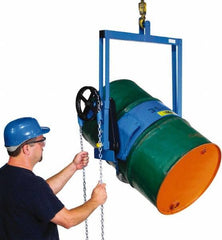 Made in USA - 1,500 Lb Load Capacity, 55 Gal Drum Carrier - 10" Wide x 39" High - Apex Tool & Supply
