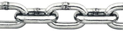 Pewag - 1/8" Welded Stainless Steel Chain - 410 Lb Capacity, Grade 30, Cut to Length, Stainless Steel, Bright Finish - Apex Tool & Supply