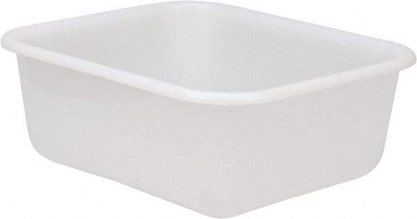 Rubbermaid - 2.8 Gal, White Polyethylene Tote Container - Nesting, 14.4" Long x 12.4" Wide x 5.4" High - Apex Tool & Supply