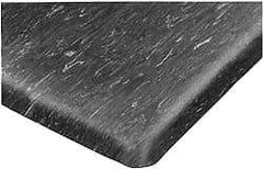 Wearwell - 5' Long x 3' Wide, Dry Environment, Anti-Fatigue Matting - Black, Vinyl with Nitrile Blend Base, Beveled on 4 Sides - Apex Tool & Supply
