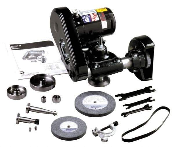 Dumore - Interchangeable, External Spindle, Tool Post Grinder - 6 Inch Wheel Diameter Compatibility, 9 to 20 Inch Lathe Swing Compatibility, 3/4 hp - Apex Tool & Supply