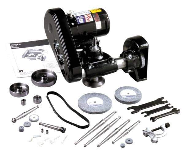 Dumore - Interchangeable, Internal and External Spindle, Tool Post Grinder - 6 Inch Wheel Diameter Compatibility, 9 to 20 Inch Lathe Swing Compatibility, 1/2 hp - Apex Tool & Supply
