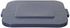 Rubbermaid - Square Lid for Use with 28 Gal Square Trash Cans - Gray, Polyethylene, For 3526 Brute Trash Cans - Apex Tool & Supply