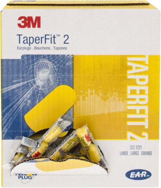 3M - Disposable, Uncorded, 32 dB Earplugs - Yellow, 200 Pairs - Apex Tool & Supply