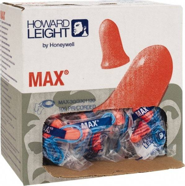 Howard Leight - Disposable, Corded, 33 dB, Contoured and Taper Flare Earplugs - Assorted Colors, 100 Pairs - Apex Tool & Supply
