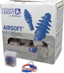 Howard Leight - Reusable, Corded, 27 dB, Flange Earplugs - Blue, 50 Pairs - Apex Tool & Supply