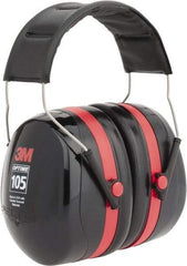 3M - Over the Head Black & Red Earmuffs - 30 NRR Rating - Apex Tool & Supply