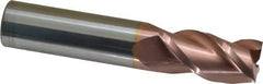 Accupro - 3/4", 1-1/2" LOC, 3/4" Shank Diam, 4" OAL, 3 Flute, Solid Carbide Square End Mill - Single End, TiCN Finish, Spiral Flute, 40° Helix, Centercutting, Right Hand Cut, Right Hand Flute - Apex Tool & Supply