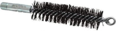 Schaefer Brush - 4-1/2" Brush Length, 1-1/4" Diam, Double Stem, Double Spiral Tube Brush - 7-1/2" Long, Tempered Steel Wire, 1/4" NPT Male Connection - Apex Tool & Supply