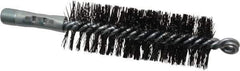 Schaefer Brush - 4-1/2" Brush Length, 1-1/2" Diam, Double Stem, Double Spiral Tube Brush - 7-1/2" Long, Tempered Steel Wire, 1/4" NPT Male Connection - Apex Tool & Supply