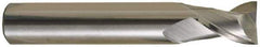 OSG - 5mm, 13mm LOC, 6mm Shank Diam, 50mm OAL, 2 Flute, Solid Carbide Square End Mill - Single End, Uncoated, Spiral Flute, 30° Helix, Centercutting, Right Hand Cut, Right Hand Flute, Series 8120 - Apex Tool & Supply