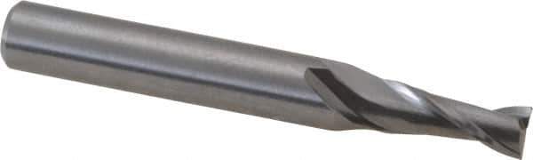 OSG - 4.5mm, 11mm LOC, 6mm Shank Diam, 45mm OAL, 2 Flute, Solid Carbide Square End Mill - Single End, Uncoated, Spiral Flute, 30° Helix, Centercutting, Right Hand Cut, Right Hand Flute, Series 8120 - Apex Tool & Supply