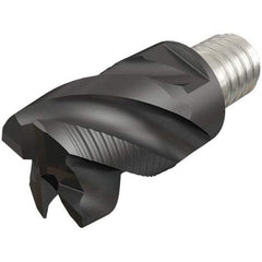 Iscar - MM EFS Grade IC908 Carbide End Milling Tip Insert - TiAlN Finish, 4 Flutes, 5/8" Cutting Diam, 0.47" Depth of Cut, 0.8" Extension, 45° Helix - Apex Tool & Supply