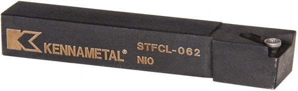 Kennametal - STFC, Left Hand Cut, 0° Lead Angle, 3/8" Shank Height x 3/8" Shank Width, Neutral Rake Indexable Turning Toolholder - 2-1/2" OAL, TC..21.5. Insert Compatibility, Series Screw-On - Apex Tool & Supply