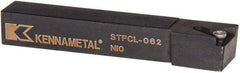 Kennametal - STFC, Left Hand Cut, 0° Lead Angle, 3/8" Shank Height x 3/8" Shank Width, Neutral Rake Indexable Turning Toolholder - 2-1/2" OAL, TC..21.5. Insert Compatibility, Series Screw-On - Apex Tool & Supply