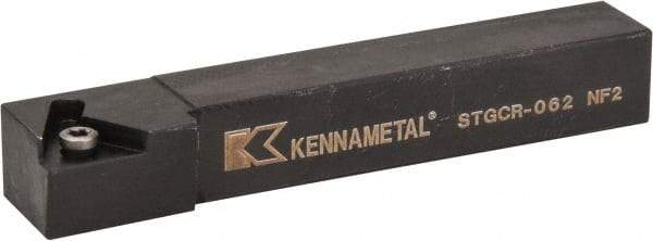 Kennametal - STGC, Right Hand Cut, 0° Lead Angle, 3/8" Shank Height x 3/8" Shank Width, Neutral Rake Indexable Turning Toolholder - 2-1/2" OAL, TC..21.5. Insert Compatibility, Series Screw-On - Apex Tool & Supply
