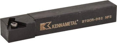 Kennametal - STGC, Right Hand Cut, 0° Lead Angle, 3/8" Shank Height x 3/8" Shank Width, Neutral Rake Indexable Turning Toolholder - 2-1/2" OAL, TC..21.5. Insert Compatibility, Series Screw-On - Apex Tool & Supply