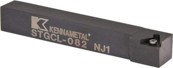 Kennametal - STGC, Left Hand Cut, 0° Lead Angle, 1/2" Shank Height x 1/2" Shank Width, Neutral Rake Indexable Turning Toolholder - 3-1/2" OAL, TC..21.5. Insert Compatibility, Series Screw-On - Apex Tool & Supply