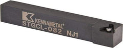 Kennametal - STGC, Left Hand Cut, 0° Lead Angle, 1/2" Shank Height x 1/2" Shank Width, Neutral Rake Indexable Turning Toolholder - 3-1/2" OAL, TC..21.5. Insert Compatibility, Series Screw-On - Apex Tool & Supply