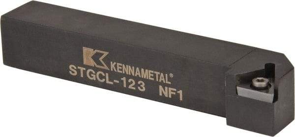 Kennametal - STGC, Left Hand Cut, 0° Lead Angle, 3/4" Shank Height x 3/4" Shank Width, Neutral Rake Indexable Turning Toolholder - 4-1/2" OAL, TC..32.5. Insert Compatibility, Series Screw-On - Apex Tool & Supply