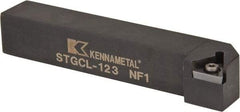 Kennametal - STGC, Left Hand Cut, 0° Lead Angle, 3/4" Shank Height x 3/4" Shank Width, Neutral Rake Indexable Turning Toolholder - 4-1/2" OAL, TC..32.5. Insert Compatibility, Series Screw-On - Apex Tool & Supply