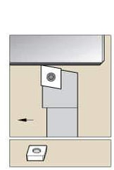 Kennametal - SCGC, Left Hand Cut, 0° Lead Angle, 1" Shank Height x 1" Shank Width, Neutral Rake Indexable Turning Toolholder - 6" OAL, CP..32.5. Insert Compatibility, Series Screw-On - Apex Tool & Supply