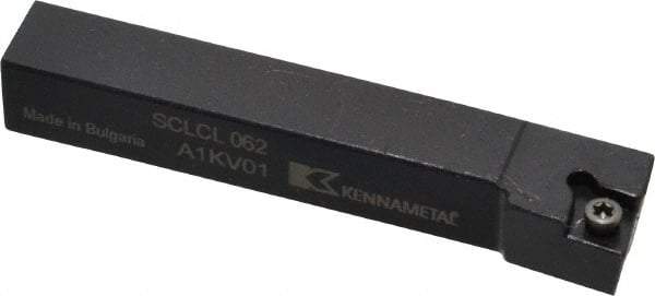 Kennametal - SCLC, Left Hand Cut, 5° Lead Angle, 3/8" Shank Height x 3/8" Shank Width, Neutral Rake Indexable Turning Toolholder - 2-1/2" OAL, CC..21.5. Insert Compatibility, Series Screw-On - Apex Tool & Supply