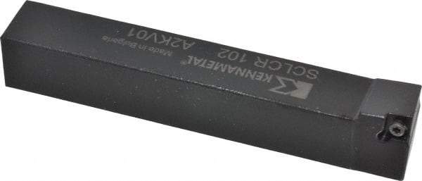 Kennametal - SCLC, Right Hand Cut, 5° Lead Angle, 5/8" Shank Height x 5/8" Shank Width, Neutral Rake Indexable Turning Toolholder - 4" OAL, CC..21.5. Insert Compatibility, Series Screw-On - Apex Tool & Supply